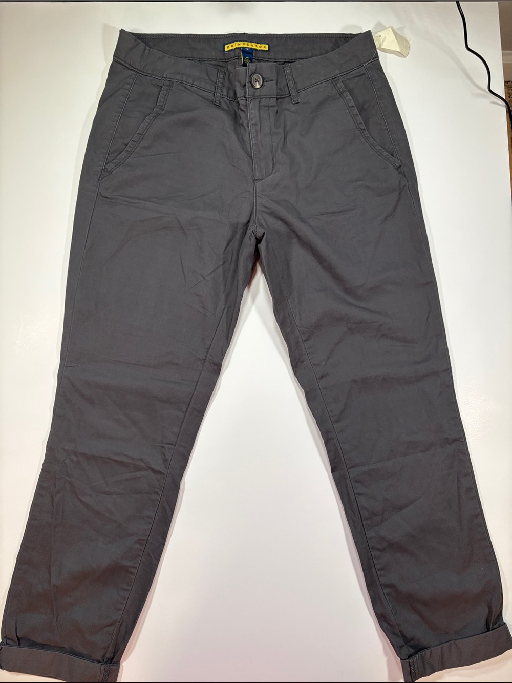 Prince & Fox Charcoal Straight-Leg Chino Pants